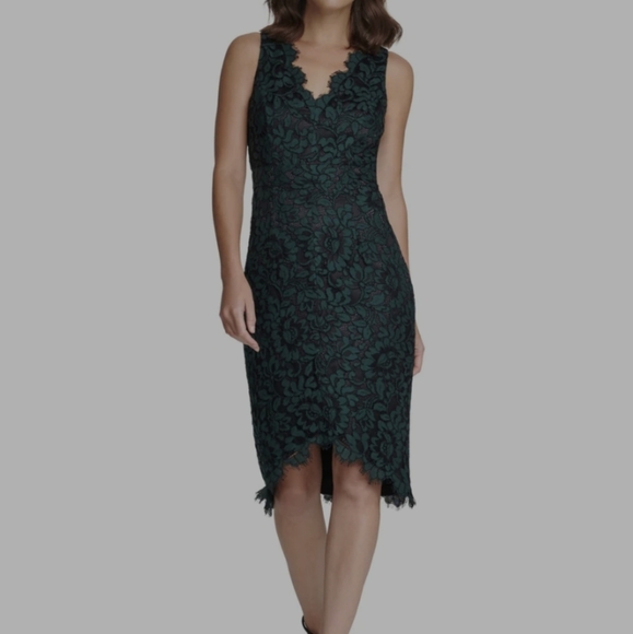 Eliza j tulip lace green dress